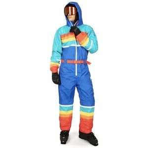 Tipsy Elves Ski Suit Mens XL Rise ‘n Ride Retro Snow Suit With Ski Lanyard NWT